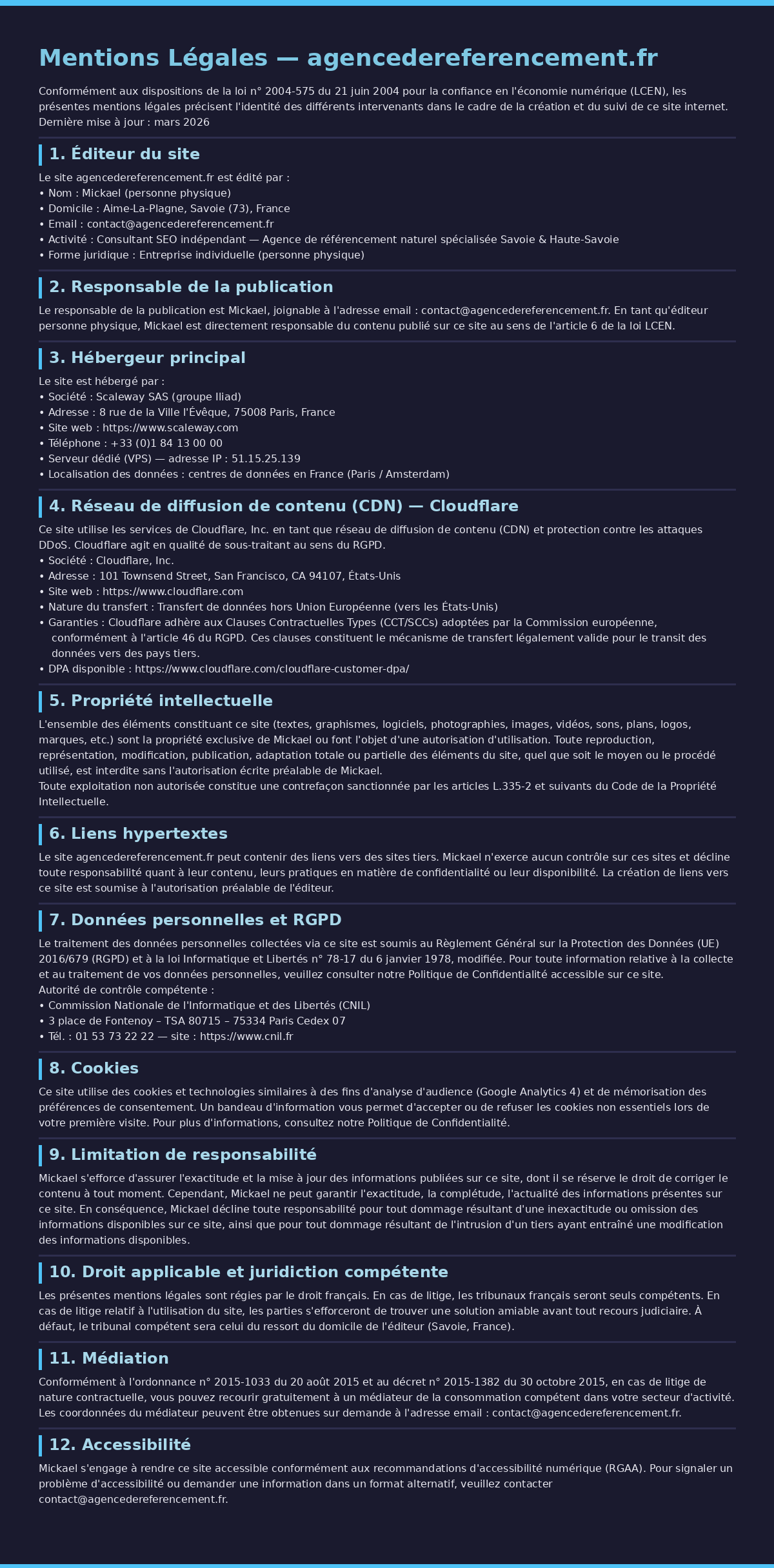 Mentions legales de zerogluten.fr