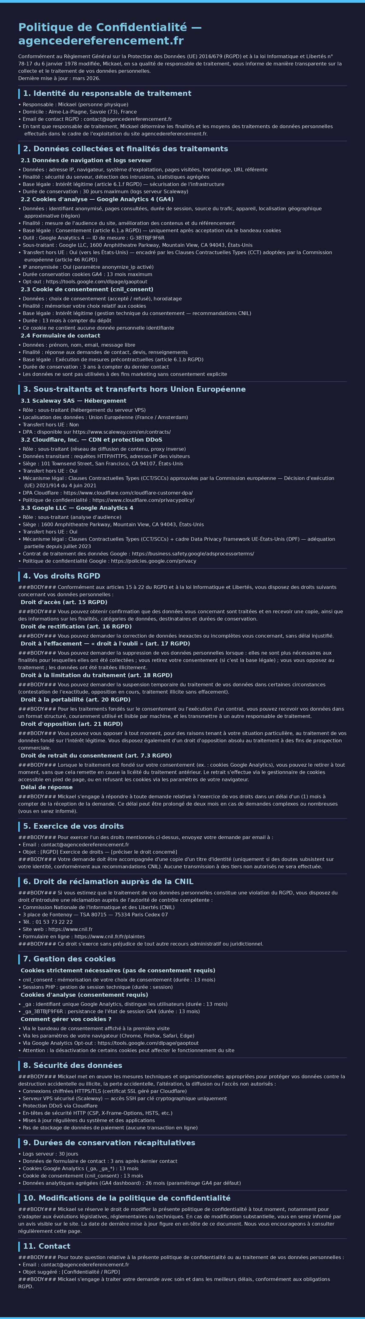 Politique de confidentialite de zerogluten.fr